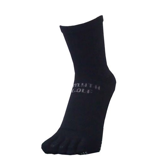 Dmyth Premium Support Socks 5Toe Middle Black  ถุงเท้ากอล์ฟ