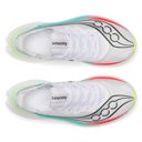 Saucony Women's Endorphin Pro 5 White/Multi รองเท้าวิ่งมาราธอนผู้หญิง มีแผ่นคาร์บอน 5