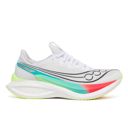 Saucony Men's Endorphin Pro 5 White/Multi รองเท้าวิ่งมาราธอน มีแผ่นคาร์บอน 1