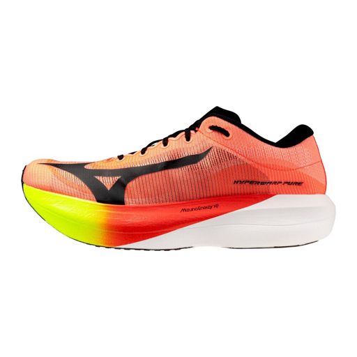 Mizuno Hyperwarp Pure Lava Orange / Black / Lightning Yellow รองเท้าวิ่งคาร์บอน
