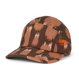 CIELE GOCAP SC FIELD ALLOVERPRINT CHEETAH OAK หมวกวิ่งปีกโค้งพับได้