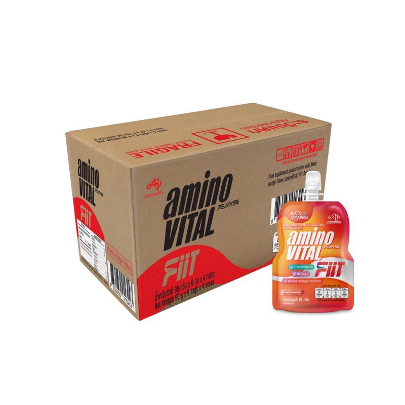amino VITAL FIIT | เจลกรดอะมิโน BCAA ช่วยเผาผลาญไขมันและรักษากล้ามเนื้อ 90 กรัม x 24 ซอง (ลัง)