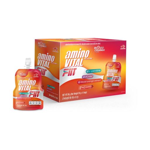 amino VITAL FIIT | เจลกรดอะมิโน BCAA ช่วยเผาผลาญไขมันและรักษากล้ามเนื้อ 90 กรัม X 6 ซอง (แพ็ค)