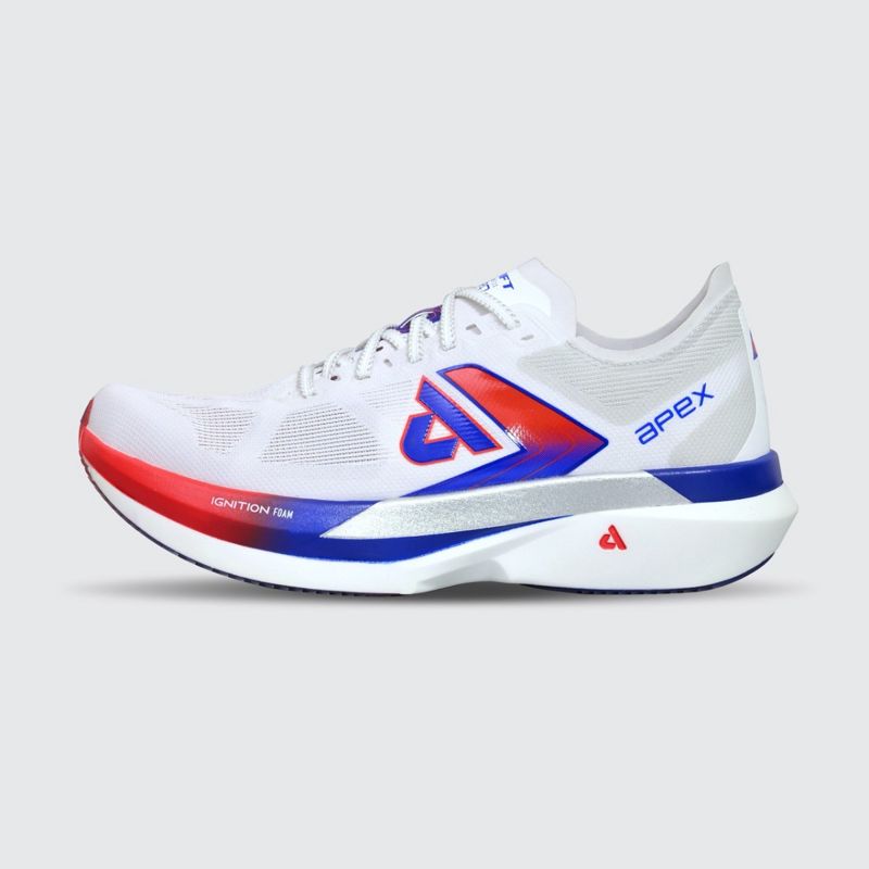 APEX SWIFT II PRO : WHITE / RED / BLUE รองเท้าวิ่งทำความเร็ว