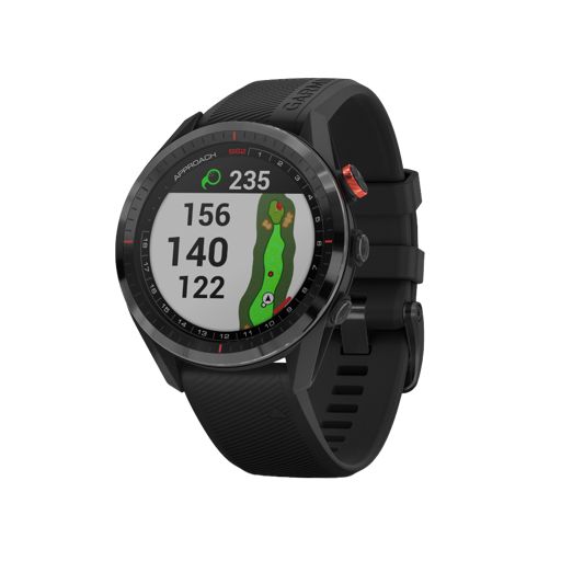 Garmin Approach S62 Black Ceramic with Black Silicone Band