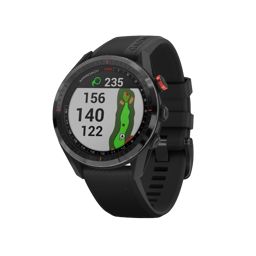 Garmin Approach S62 Black Ceramic with Black Silicone Band