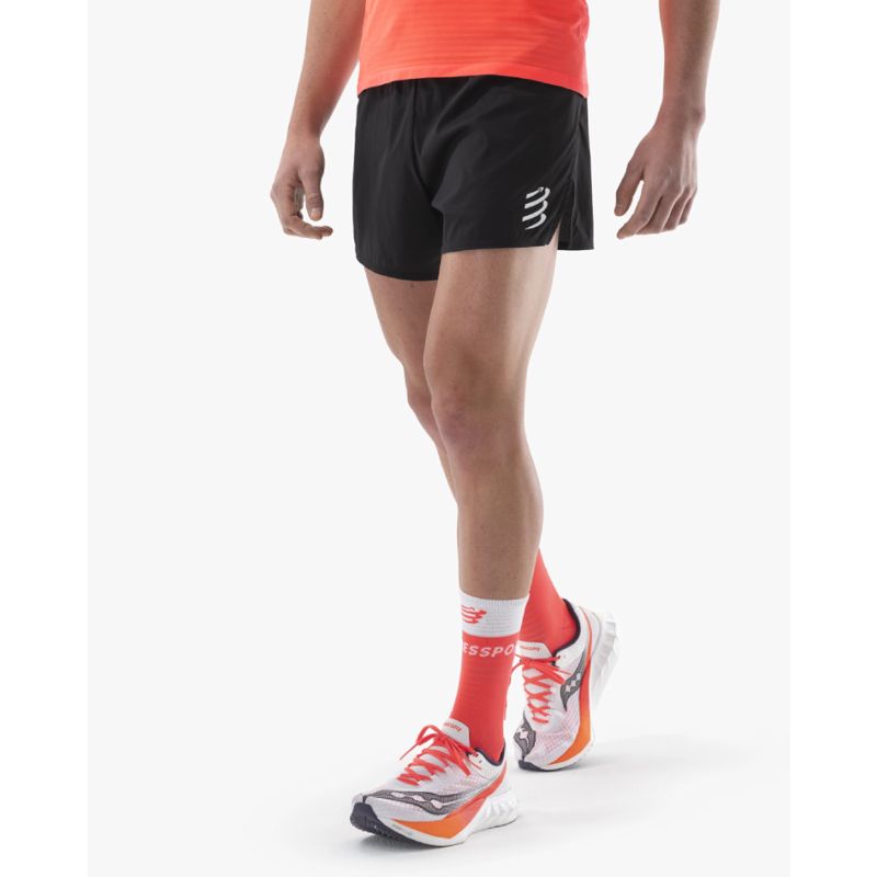 Compressport Racing Split Short M Black กางเกงวิ่งน้ำหนักเบา