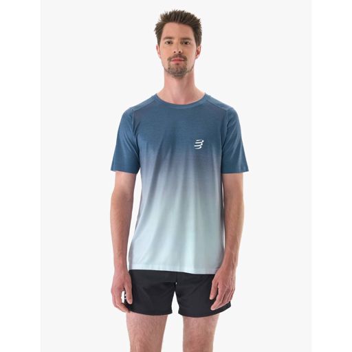  Compressport Performance SS Tshirt M Poseidon/Ice Flow เสื้อวิ่ง