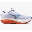 Mizuno Men's Wave Rider 30 2E White / Blue Jewel /Orange รองเท้าวิ่งผู้ชายทรงกว้าง (2E) 3
