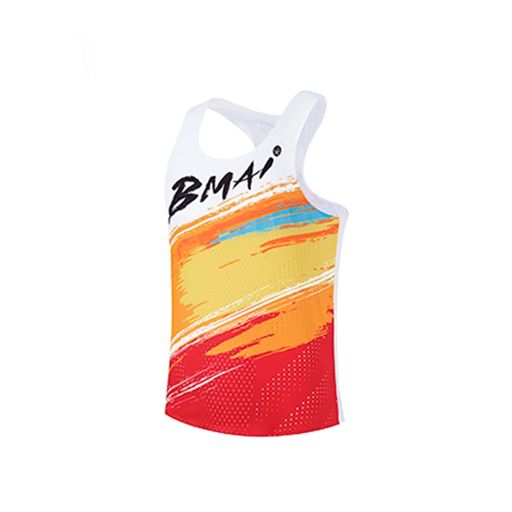 Bmai Men's Running Racing Vest A+2024 Orange เสื้อวิ่ง