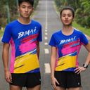 Bmai Men's Race T-Shirt Night Blue/Vigor Pink/Apricot Yellow 2