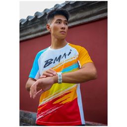  Bmai Men's Race T-Shirt Sleeve Orange เสื้อวิ่ง