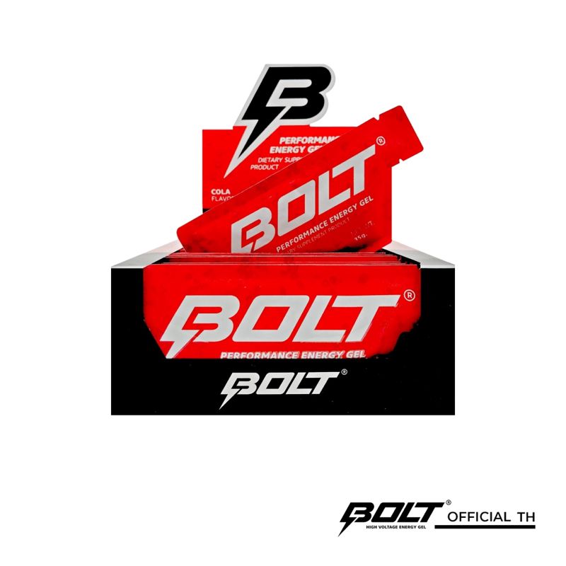Bolt Energy Gel Passion Cola เจลพลังงานรสโคล่า 1 กล่องบรรจุ 24 ซอง