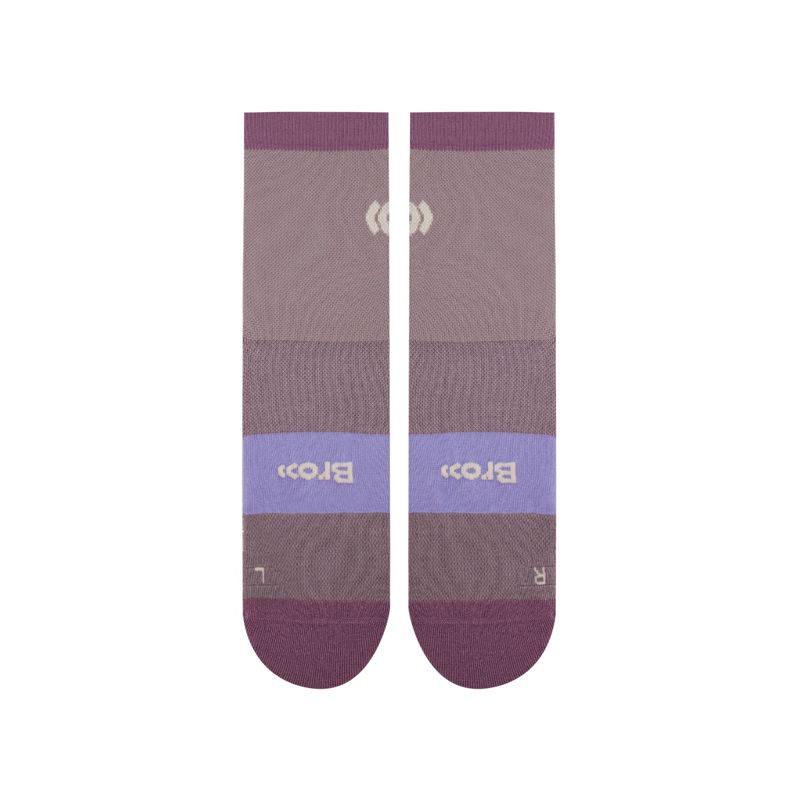brooo Low Crew Socks Trail SS24 Plum