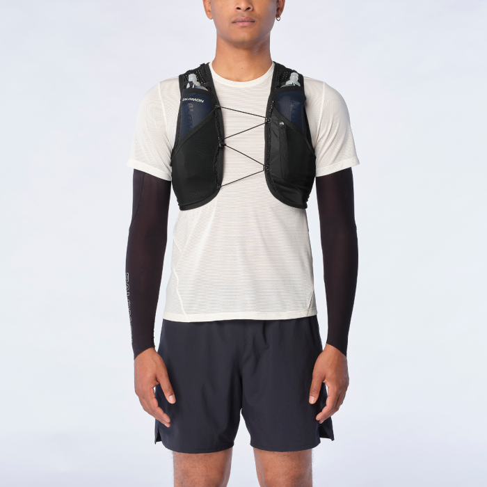Salomon Active Skin 8 Set เป้วิ่งเทรล 8 ลิตร สี Black / Metal