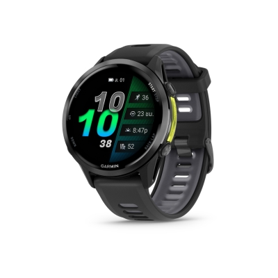 Garmin Forerunner 970 Carbon Gray DLC Titanium with Black Case and Black/Translucent Whitestone Band นาฬิกาวิ่ง GPS พรีเมี่ยมพร้อม AMOLED