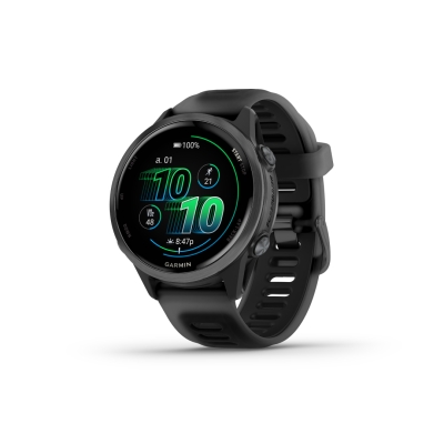 Garmin Forerunner 570 - 42mm Slate Gray Aluminum with Translucent Black/Black Band นาฬิกาวิ่งอัจฉริยะ หน้าจอ AMOLED
