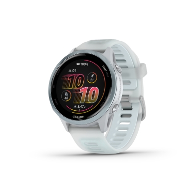Garmin Forerunner 570 - 42mm Cloud Blue Aluminum with Translucent Whitestone/Cloud Blue Band นาฬิกาวิ่งอัจฉริยะ หน้าจอ AMOLED
