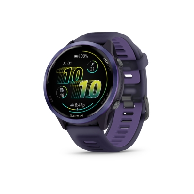 Garmin Forerunner 570 - 47mm Indigo Aluminum with Translucent Imperial Purple/Indigo Band นาฬิกาวิ่งอัจฉริยะ หน้าจอ AMOLED