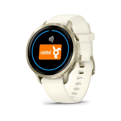 Garmin Venu 4 - 41 mm Lunar Gold with Bone Silicone Band สมาร์ทวอช AMOLED ติดตามสุขภาพ