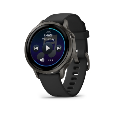 Garmin Venu 4 - 41 mm Slate with Black Silicone Band สมาร์ทวอช AMOLED ติดตามสุขภาพ