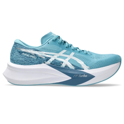 Asics Men's Magic Speed 4 Wide Stillwater/White รองเท้าวิ่งถนน แผ่นคาร์บอน