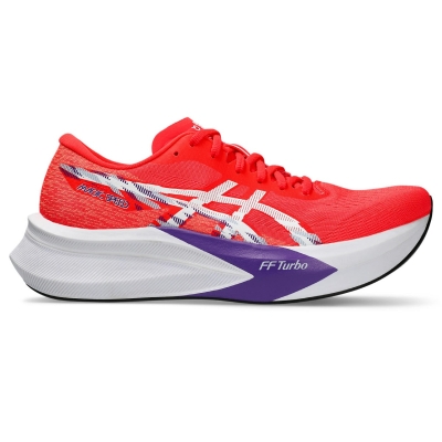 Asics Men's Magic Speed 4 Wide Flash Red/White | รองเท้าวิ่งมีแผ่นคาร์บอนสำหรับคนหน้าเท้ากว้าง