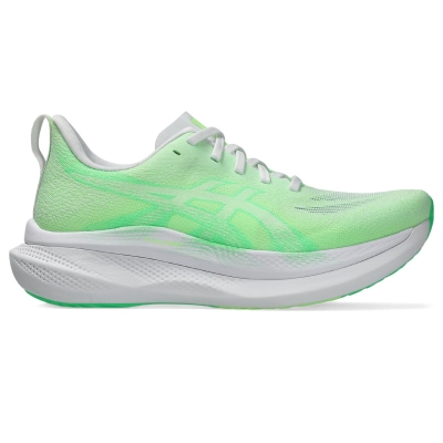 Asics Women's Glideride Max 2 White/Vital Green รองเท้าวิ่ง ผู้หญิง พื้นหนานุ่ม