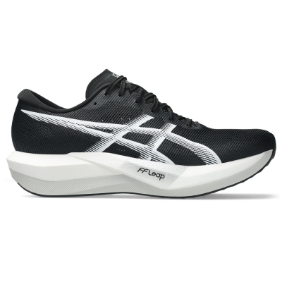 Asics Unisex Magic Speed 5 Wide Black/White รองเท้าวิ่งแผ่นคาร์บอน สำหรับซ้อมเร็ว หน้าเท้ากว้าง