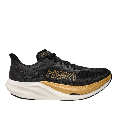 Hoka Unisex Rocket X 3 Black / Gold รองเท้าวิ่ง แผ่นคาร์บอน