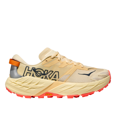Hoka Women's Speedgoat 7 Wide Vintage Yellow / Neon Flame รองเท้าวิ่งเทรล
