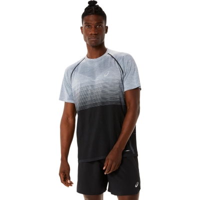 Asics Men's Seamless SS Top Performance Black/Carrier Grey เสื้อวิ่งผู้ชาย