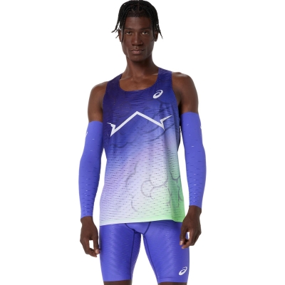 Asics Men's Metaspeed Singlet Cobalt Burst เสื้อกล้ามวิ่งผู้ชาย