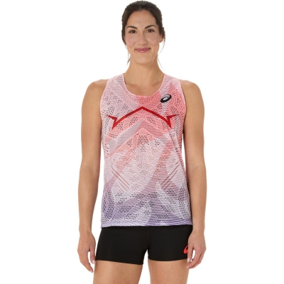 Asics Women's Metaspeed Singlet Flash Red | เสื้อกล้ามวิ่งสำหรับวันแข่งขัน