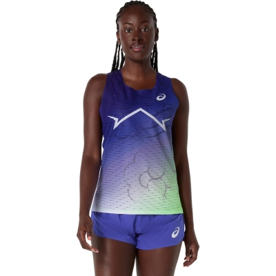 Asics Women's Metaspeed Singlet Cobalt Burst เสื้อกล้ามวิ่งผู้หญิง