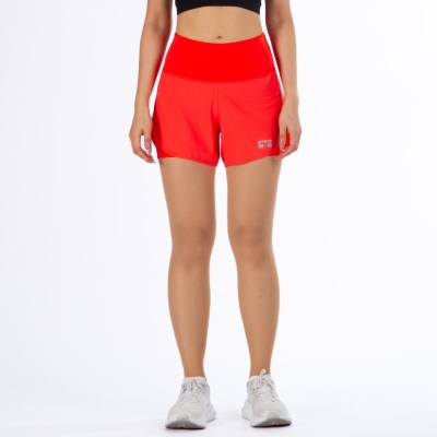 Training Lab Women’s 2 in 1 Fly Shorts Red | กางเกงวิ่งที่เบา คล่องตัว และมั่นใจ