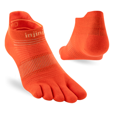 Injinji Run Lightweight No-Show 2026 Flame ถุงเท้าแยกนิ้ว