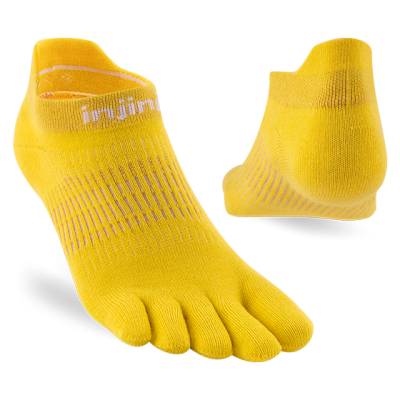 Injinji Women's Run Lightweight No‑Show 2026 Lemon ถุงเท้าแยกนิ้ว (สำหรับผู้หญิง)