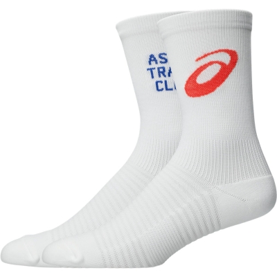 Asics Unisex ATC Performance Running Socks Brilliant White/Multi | ถุงเท้าวิ่งประสิทธิภาพสูงสำหรับนักวิ่ง