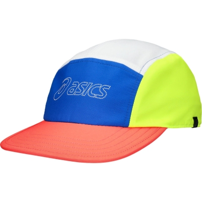 Asics Unisex ATC Performance Running Cap Brilliant White/Multi | หมวกวิ่งระบายอากาศดีเยี่ยมสำหรับนักวิ่ง