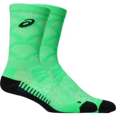 Asics Unisex Performance Run Sock Crew Vital Green ถุงเท้าวิ่ง