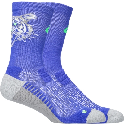 Asics Unisex Performance Run Sock Crew Cobalt Burst/Vital Green ถุงเท้าวิ่ง