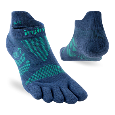 Injinji Women's Ultra Run No‑Show Poseidon ถุงเท้าวิ่งอัลตร้าผู้หญิง