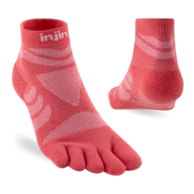 Injinji Women's Ultra Run Mini‑Crew Coral ถุงเท้าวิ่งอัลตร้าผู้หญิง