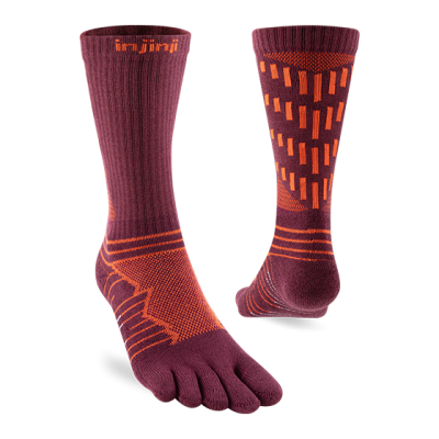 Injinji Ultra Run Crew Mahogany ถุงเท้าวิ่งเทรลระยะไกล