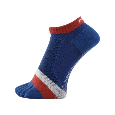 Dmyth Premium Support Socks 5ToeNoShow Stripe Navy ถุงเท้ากอล์ฟ