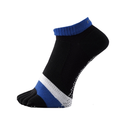 Dmyth Premium Support Socks 5ToeNoShow Stripe Black ถุงเท้ากอล์ฟ