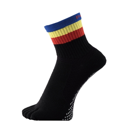 Dmyth Premium Support Socks 5Toe Middle Line Black ถุงเท้ากอล์ฟ