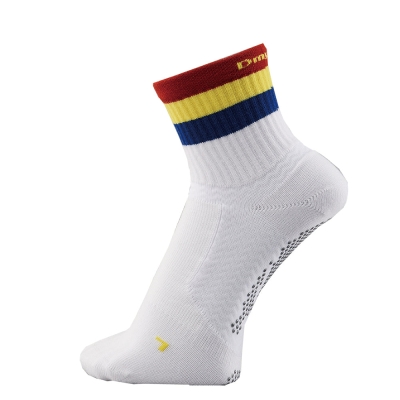 Dmyth Premium Support Socks Middle Line White ถุงเท้ากอล์ฟ