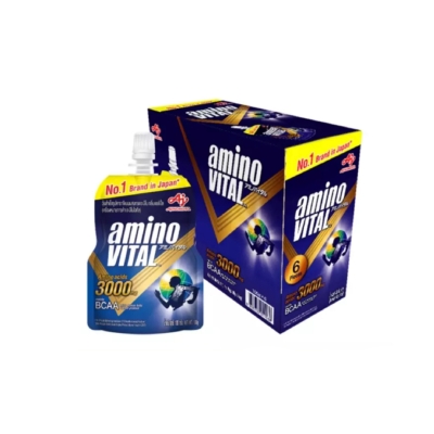 amino VITAL Energy gel อะมิโน ไวทัล เจลพลังงานผสมกรดอะมิโนพร้อมทาน 100 กรัม แพค 6 ถุง